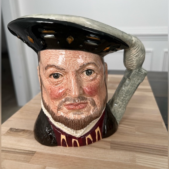 Royal Doulton Henry VIII Toby Mug Large 6 1/2” D6642 Rare Vintage - Picture 1 of 8
